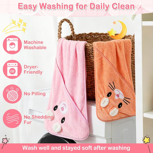 Sublaga 31x31 Inch 12Pcs Set, 3 32x32 9 Baby Hooded Towels, Baby Towels and Washcloths Soft and Absorbent Baby Bath
