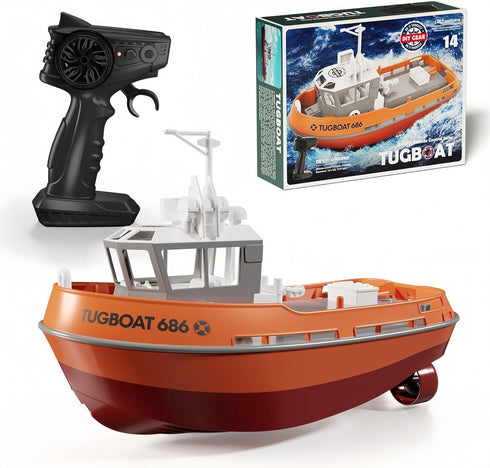 Yoyoom RC Boat, 1/72 RC Tugboat for Pools and Lakes, 2.4Ghz High-Speed Remote