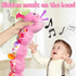 Baby Toys Musical Caterpillar,Infant Stuffed Animal Toys with Crinkle and Rattles,Soft Sensory Toys with Textures for Tummy Time Newborn Boys Girls 0 3 6 12 Months(Pink)