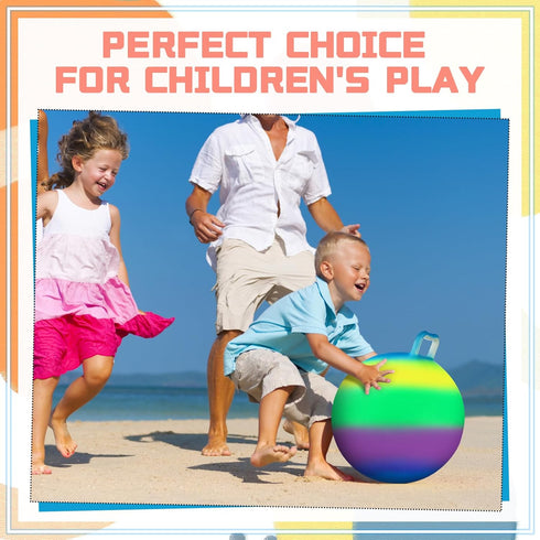 Poen 2 Pcs Hopper Ball - Jumping Hopping Ball with Air Pump for Kids, Bouncy Ball for Boys Girls Exercise and Games