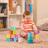 6+ B. toys Sensory Baby Toys Soft Baby Blocks Stacking Drip Cups Numbers, Shapes & Animals Months Stackin' Squishies