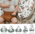 Cute Animals Green Leaf Baby Nursing Pillow Covers for Boy Girl Bear Deer Squirrel Raccoon Owl Boho Leaves Nursing