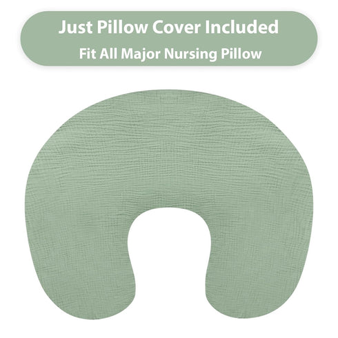 Summer 2 Pack Hooyax Muslin Baby Bundle - Breathable Car Seat Cover & Nursing Pillow Slipcover, Breathable