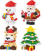 Christmas Building Blocks Sets 4 in 1, Compatible for Lego Micro Blocks, Holiday Present for Kids
