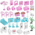 Doll House Set for Girls, Princess House Toys with 4 Dolls and 4-Story 11 Rooms for Kids