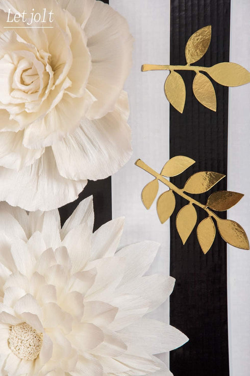 Paper Leaves Set Decor, Golden Decorations for Family Tree Photo Wall Crafts, 16pcs Glitter Butterfly Baby Shower