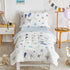 Joyreap 4 Set Piece Cotton Toddler Bedding for Kids Boys n Girls, Ocean Style Starfish Whale Crab Printed, Includes