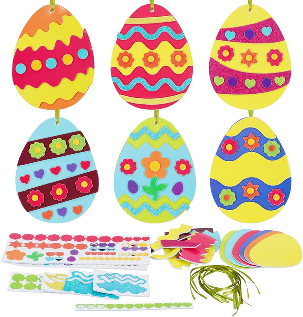 Fennoral 12 Pack Easter Egg Craft Kit for Kids Make You Own