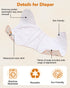 6 Pack 6pcs Babygoal Baby Cloth Diaper with Inserts and Wet Bag for Fitted Diapers and Prefolds, Adjustable