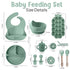 Set 15 Set Set 3M+ O'doe Baby Weaning Pcs Silicone Baby Feeding with Suction Plate, Bowl, Bib, Sippy Cup, Fruit Feeder