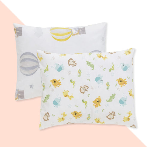 HOPPO BABY&KIDS Set 2 13 18 14 19 100% Toddler Pillowcases of Fits Pillows Sized x or x Envelope Style Soft Cotton