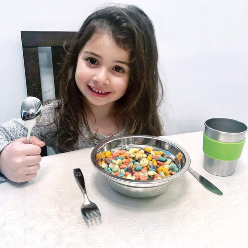 Stainless Steel Kids Silverware Set, 24pc - 2 Pack of 12, Safe Flatware for Children, Includes Spoons & Forks