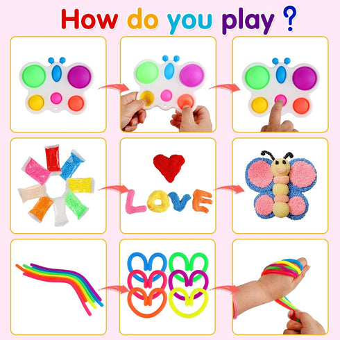 160 Pack, 8-12 4-8 pcs Fidget Toys Party Favors For Kids Mini Autism Sensory Toy Goodie Bag Pinata Stuffers Treasure