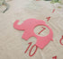 Floral Elephant Baby Monthly Milestone Blanket, Soft Fleece Jungle Elephant Girl's Blanket, Includes Marker (White,