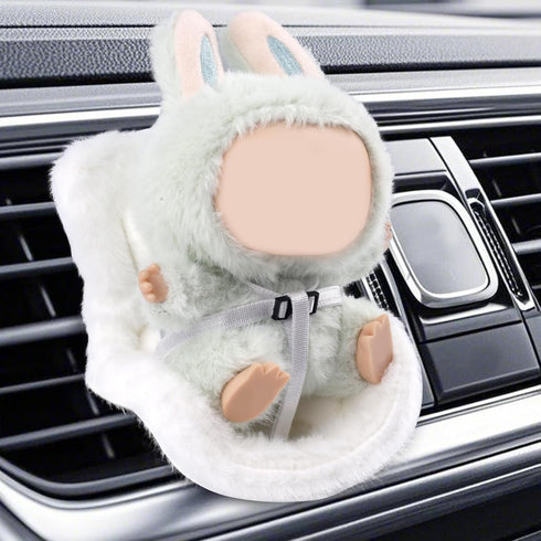 BOXOB 3.94-6.69in Dolls Car Seat, Decorative Car Doll Sofa with Furry Cushion & Fragrant Tablets Cute Air Vents Chair