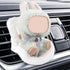 BOXOB 3.94-6.69in Dolls Car Seat, Decorative Car Doll Sofa with Furry Cushion & Fragrant Tablets Cute Air Vents Chair