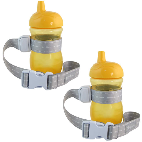 SippyPal Sippy Cup Holder Strap Leash Tether, Arrow Gray 2-Pack