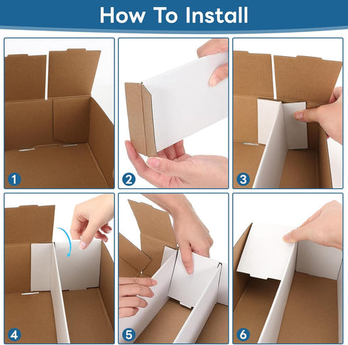 HIMOMO Collector Card Storage Box - 3120 Count for Trading Cards, White Sports Card Boxes (6 Set)