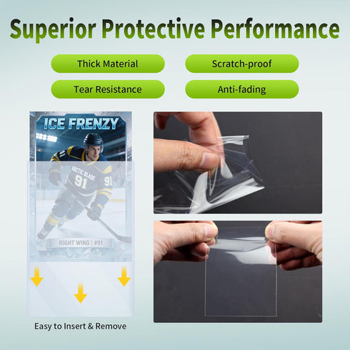 Vinimess 5000 Counts Card Sleeves for Trading Cards, Soft Penny Sleeves Clear Baseball Card Protector Sleeve Perfect
