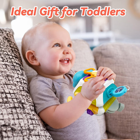 Busy Cube for Toddlers 2-3 - Montessori Sensory Activities Busy Board for Educational Learning and Travel