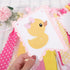 BEADED 1st Duck High Chair Banner - Pink Rubber Duck Birthday Party Decoration, Ducky Birthday Party Baby Shower