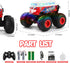2.4Ghz 3 360 DYODYORC Remote Control Car, RC Monster Truck Toys, All Terrain RC Truck with Spray, Music, Lighting