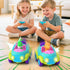 2-4 2 3 4 Remote Control Car for Toddlers, Dinosaur Toys for Ages with Lights & Music, Rechargeable RC Car Birthday