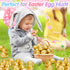 100Pcs, SevenQ Easter Eggs Empty Fillable Plastic Golden Eggs for Easter Basket Stuffers Fidget Toy Easter Gifts