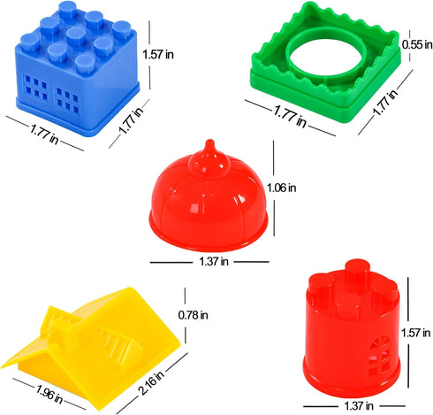 Toddler Building Blocks Stacking Toys for Kids Ages 4-8, Fun House Big Blocks with 10” x 10” Baseplate