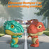 Mamikidlike Set, Playset, 6 8-12 Dinosaur Remote Control Car Toys Dino RC Race Vehicles Electronic Bump Pop Game, Cool