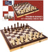 Portable Wooden Chess Set for Adults and Kids, 15" Board with Pieces & Drawstring Bag