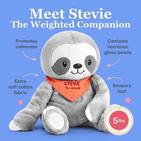 5lb Lilly's Love Weighted Stuffed Animal, | Sensory Plush for Kids & Adults | Machine Washable Plushie w/Removable