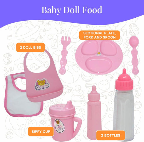 Set The New York Doll Collection Baby Doll Feeding & Caring Accessory in Zippered Carrying Case