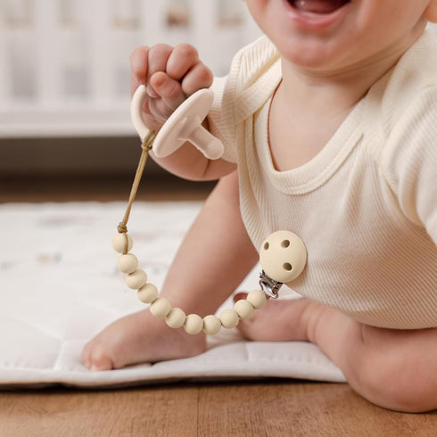 2 Pack 100% Comfy Cubs Pacifier Clips - Food Grade Silicone Baby Pacifier Clips, BPA & PVC Free - CPSIA Certified