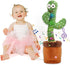 MIAODAM Dancing Cactus, Talking Baby Toy that Repeats Words, Plush Interactive Toy Singing 100 Songs for Kids and Adults
