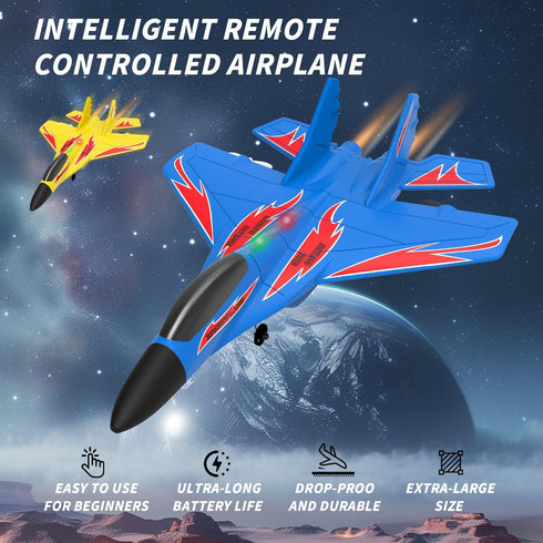 QFCST 2CH 2.4Ghz Foam Remote Control Wireless Airplanes RC Planes, Remote Control Fighter Toys, RC Fighter Jet