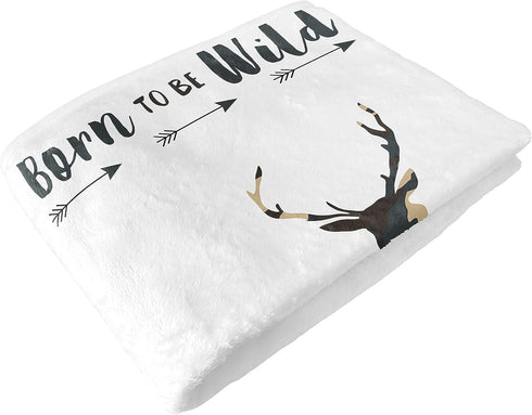 Sweet Jojo Designs Woodland Camo Deer Boy Milestone Blanket Monthly Newborn First Year Growth Mat Baby Shower Memory