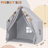 Kids Play Tent with Padded Mat & Star LED Lights for Ages 4-10, Large Indoor Play Room House Tent for Toddler Children