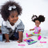 14 Inch Ecore Fun Black Doll with Black Baby Doll Clothes Accessories Including Dress, Top, Skirt, Shoes, Comb, Mirror