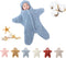 HEVOY Baby Starfish Onesie, Thick Imitation Fleece Starfish Newborn Sleeping Bag, Infant Footie