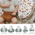 Watercolor Mushrooms Baby Nursing Pillow Covers for Boy Girl Mushrooms Leaves Nursing Slipcovers for Breastfeeding