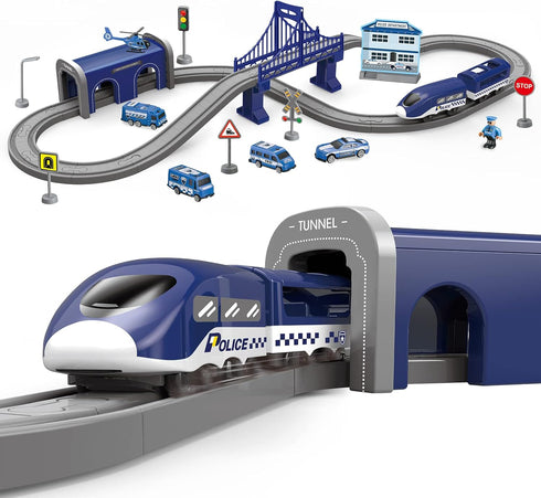 Wdmiya Train Sets for Toddlers, 66 Pcs Trains Toy with Battery Operated