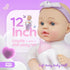 12" Playset 2+ SMILESSKIDDO Baby Doll with Accessories, Dolls with Washable Carrier Bassinet Bed, Bottle, Blanket