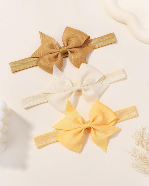 jollybows 40pcs Baby Girls Hair Bows Headbands - Grosgrain Ribbon Hair Band Accessories for Infants Newborn Toddler