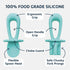 Tiny Twinkle Silicone Training Utensils - Baby Spoons and Forks for Self-Feeding Training, Mint