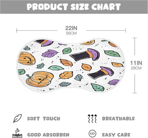 YETTASBIN Pumpkins Muslin Baby Burp Cloth, Super Soft Absorbent Cotton Burp Rag Baby Bibs Feeding Cloth for Newborn