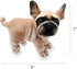 Lifelike Frenchie Dog Stuffed Animal, Super Realistic Plush French Bulldog Doll Puppy Toy, 9 Inches