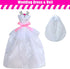 MEZHIFA 35 11.5 Inch 2 3 3 4 4 2 5 10 Pieces Doll Clothes and Accessories for Girl Dolls, Random Wedding Dresses
