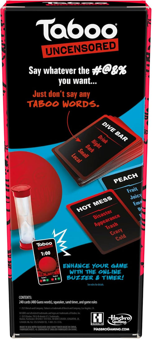 Hasbro Gaming Taboo Uncensored Board Game for Adults, Ages 17+, 4+ Players, Hilarious NSFW Party Games