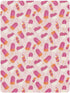 Jynexis 52x28 Ice Cream Cute Pink Print Baby Crib Sheets, Cotton Fitted Crib Sheet, Soft Breathable, Fits Standard